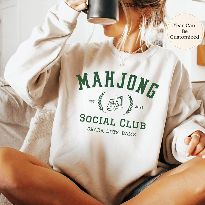 Personalized Mahjong Social Club Sweatshirt Mahjong Lover Gift Mahjong Group Sweatshirt Mahjong Club Shirt Mahjong Night Shirt