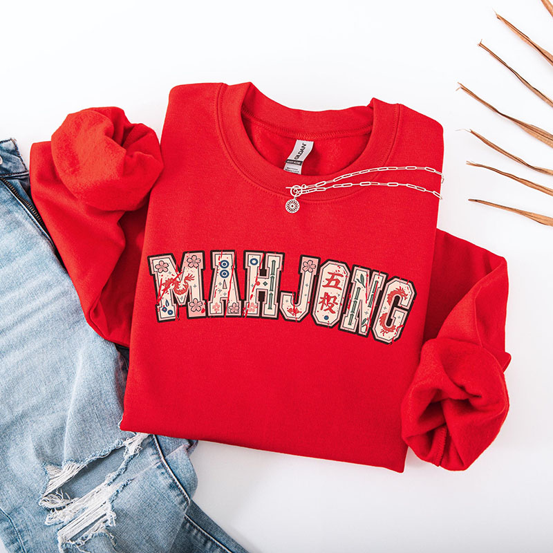 Personalized The Charleston Mahjong Sweatshirt Mahjong Dance Sweatshirt Ladies Game Night Tee