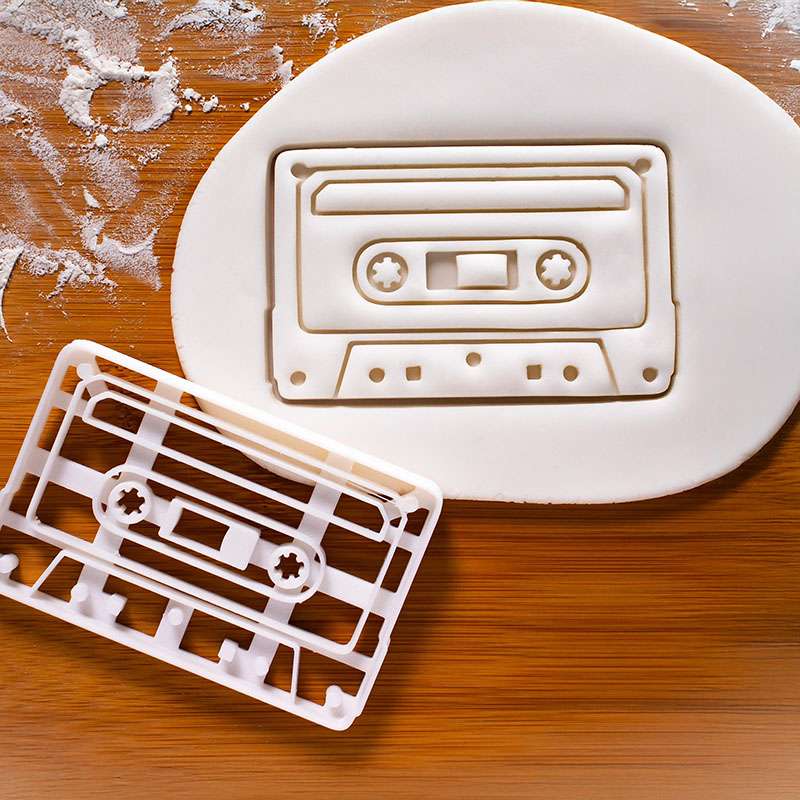 Personalized Classic Retro Cassette Tape Cookie Cutters for Music Lovers Mother Grandmother for Birthday Holiday Party