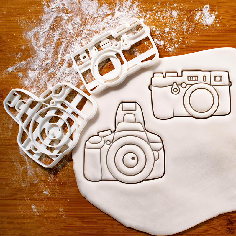 Personalized DSLR Camera Cookie Cutter Photography Shape for Photo Lovers Art Party Baking