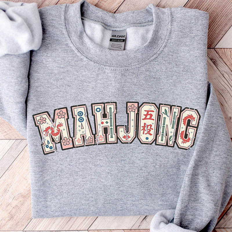 Personalized The Charleston Mahjong Sweatshirt Mahjong Dance Sweatshirt Ladies Game Night Tee