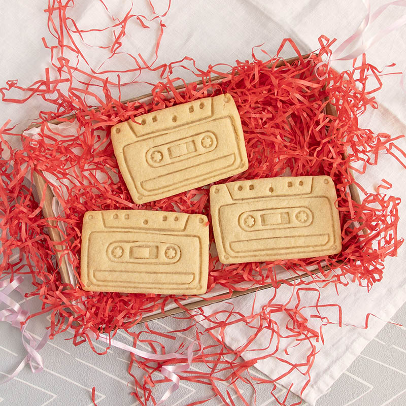 Personalized Classic Retro Cassette Tape Cookie Cutters for Music Lovers Mother Grandmother for Birthday Holiday Party
