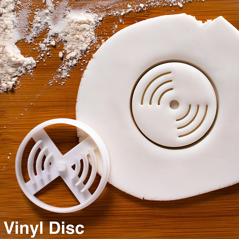 Personalized Vinyl Player Cookie Cutter Bakerlogy Biscuit Cutters Record Player Turntable for Music Lovers