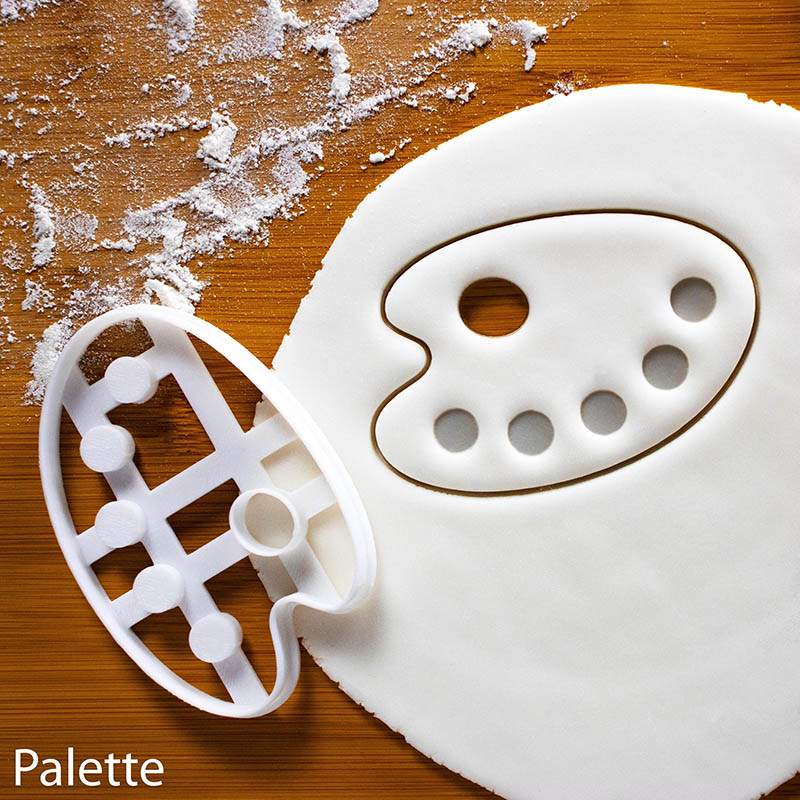 Personalized Palette Cookie Cutter Art Theme Design for Artists Teachers Kids Creative Baking Gifts
