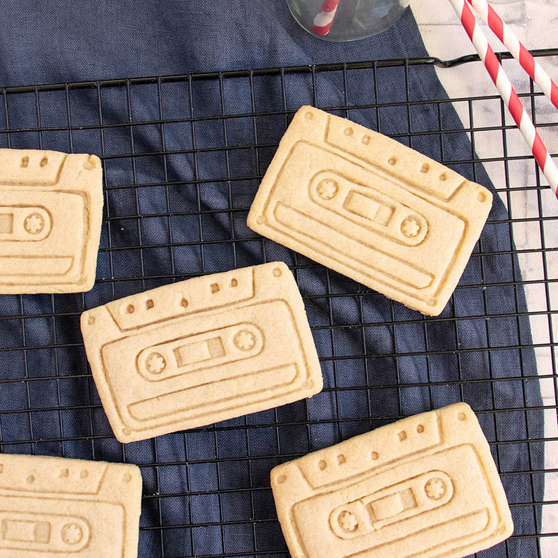 Personalized Classic Retro Cassette Tape Cookie Cutters for Music Lovers Mother Grandmother for Birthday Holiday Party
