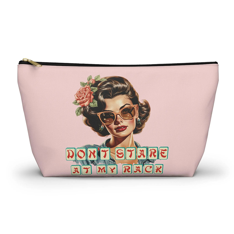 Personalized Mahjong Tile Pouch Funny 'Don't Stare At My Rack' Tile Bag Player Birthday Gift Mah Jongg Game Lover Gift Mahj Money Coin Winnings Bag
