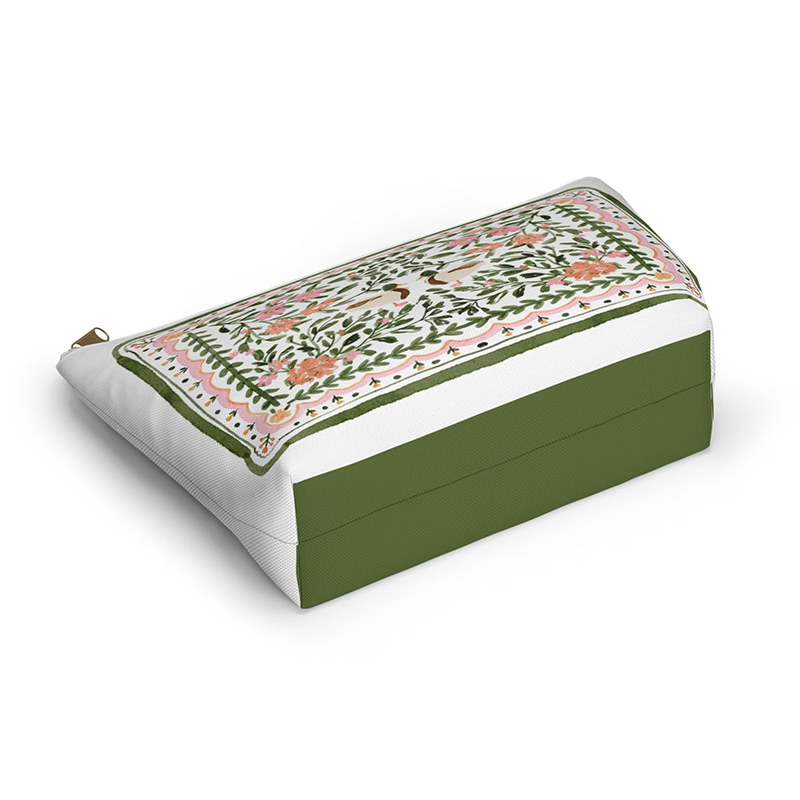 Personalized Preppy Mahjong Tile Bag Makeup Bag Floral Duck Design Bridesmaid Accessory for Game Night Wedding Parties