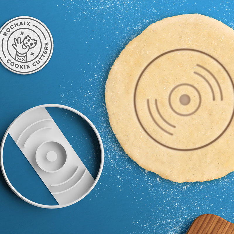 Personalized Vinyl Record Cookie Cutter DJ Cookie Cutter DJ Gift Turntable Hip Hop Cookie Cutter Hip Hop Gift Techno House EDM Music Cookie Cutter for Music Lovers