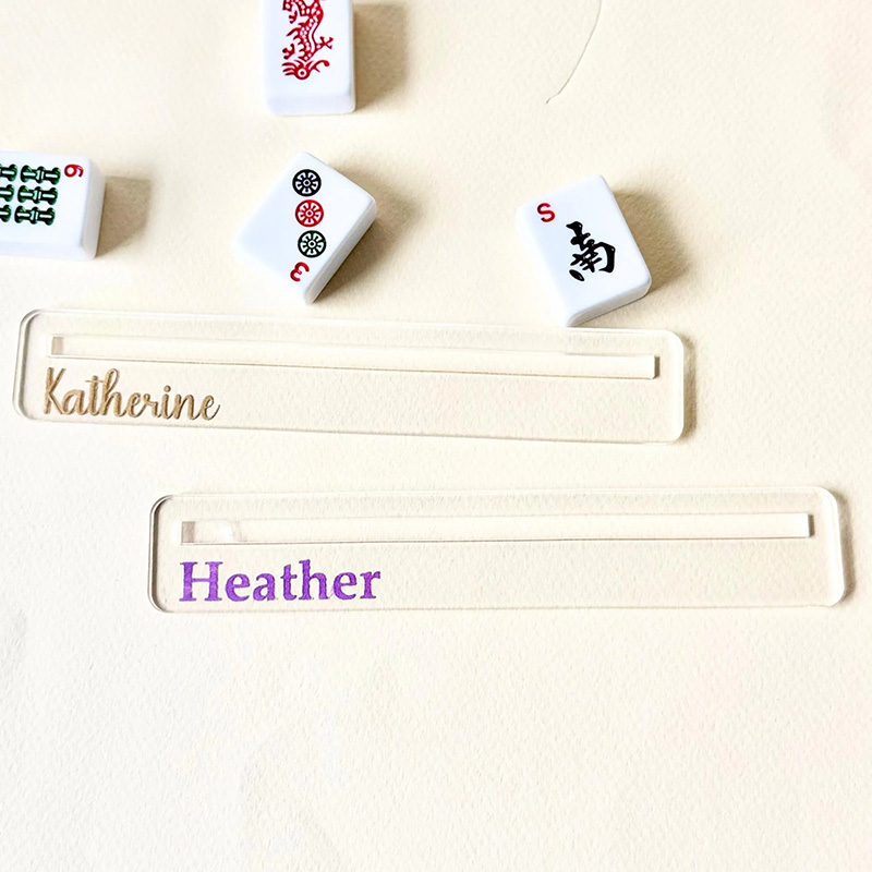Personalized Mahjong Line Finder Mahjong Gift Idea Customizable Clear Line Marker Mahj Teacher Gift Card Reader Hostess Gift Game Night Accessories