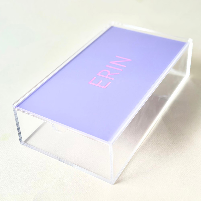 Personalized Mahjong Tile Storage Box Clear Acrylic Durable Organizer Case for American Mahjong Tiles Elegant Mahjong Accessories Gift for Game Night
