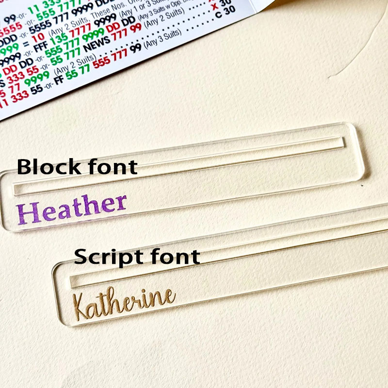Personalized Mahjong Line Finder Mahjong Gift Idea Customizable Clear Line Marker Mahj Teacher Gift Card Reader Hostess Gift Game Night Accessories