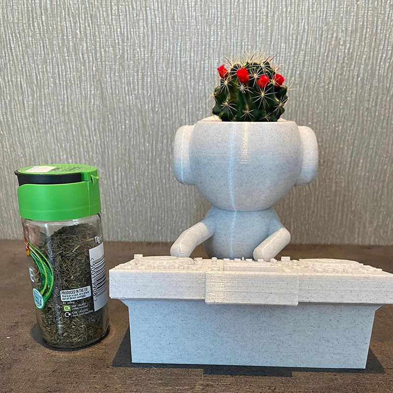 Personalized DJ Whimsical Quirky Succulent Planter Airplant Holder 3D Printed Flower Pot Gift for DJ Music Enthusiasts