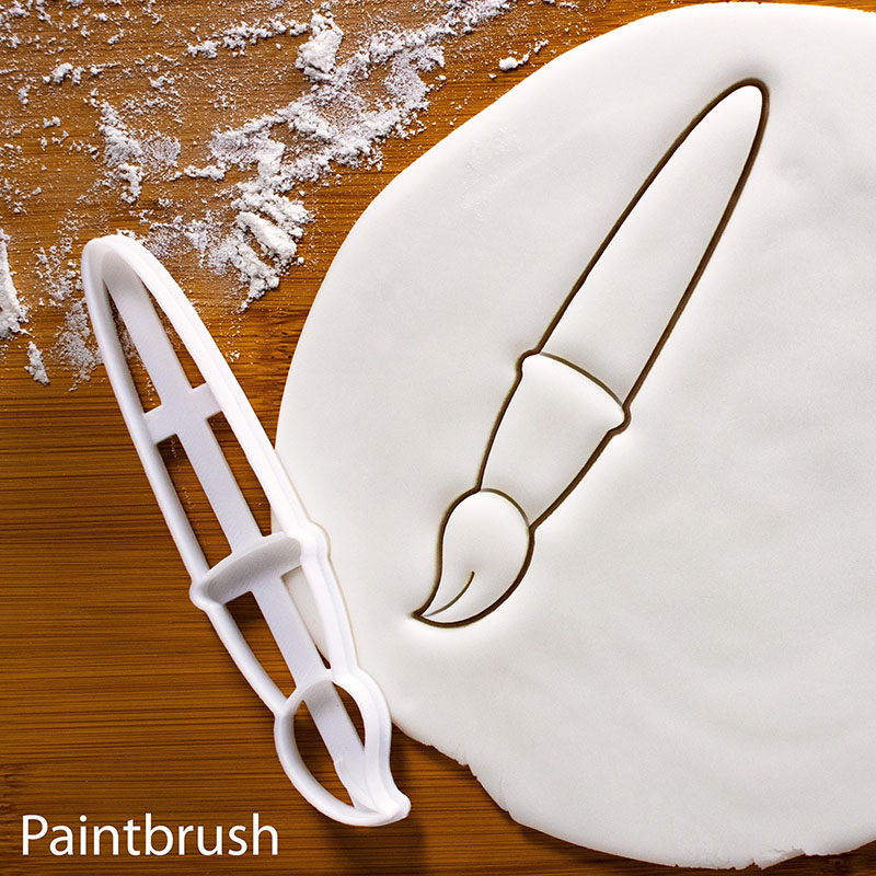 Personalized Paintbrush Cookie Cutter Art Theme Design for Artists Teachers Kids Creative Baking Gifts