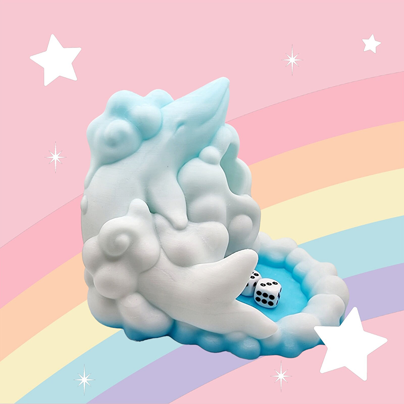 Personalized Whimsical Whale Dice Tower 3D Printed Game Accessory Gift for Game Lovers