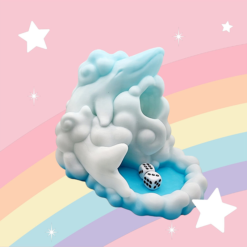 Personalized Whimsical Whale Dice Tower 3D Printed Game Accessory Gift for Game Lovers