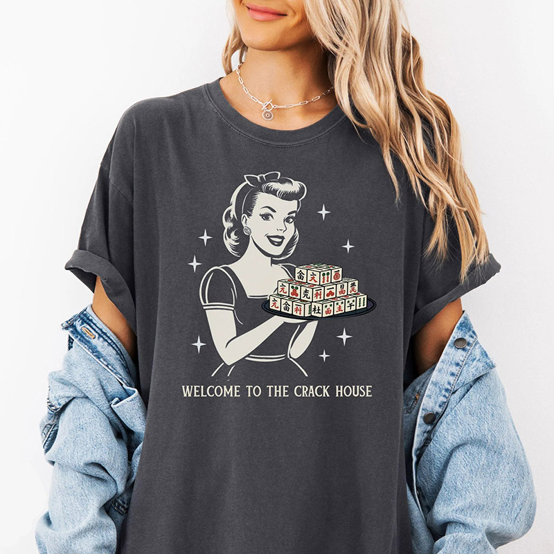 Personalized Welcome to the Crack House Funny Mahjong Shirt Game Night Gift for Her