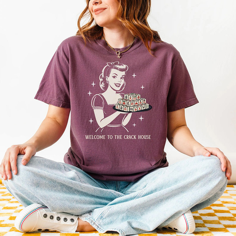 Personalized Welcome to the Crack House Funny Mahjong Shirt Game Night Gift for Her