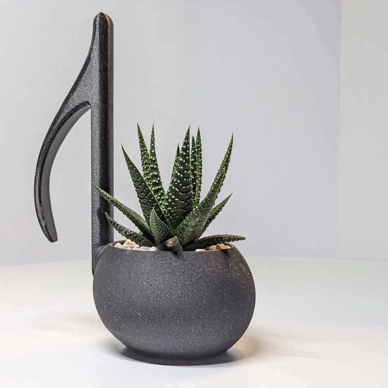 Personalized Musical Vase Unique Modern Decorative Pot Fun Housewarming Gift for Music Lovers