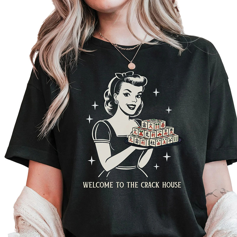 Personalized Welcome to the Crack House Funny Mahjong Shirt Game Night Gift for Her