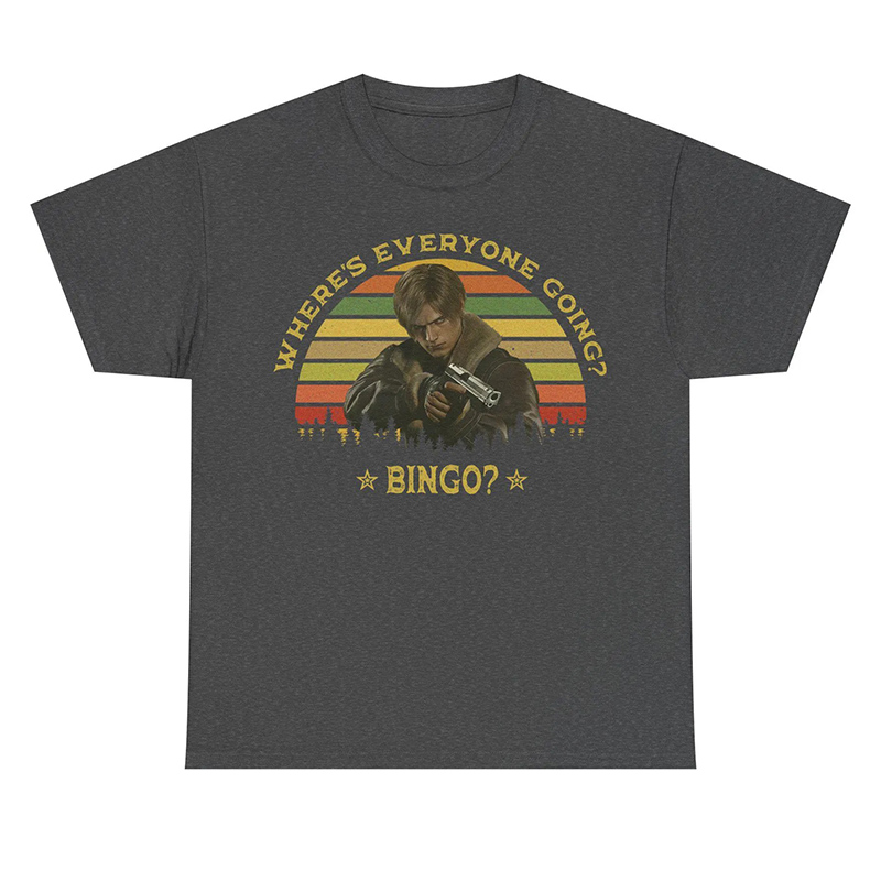 Personalized Leon Kennedy Bingo T-Shirt for Game Lovers Movie Lovers for Game Night Gamer Party