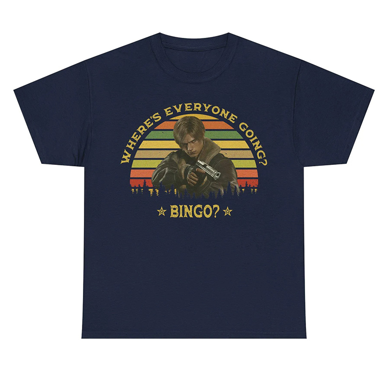 Personalized Leon Kennedy Bingo T-Shirt for Game Lovers Movie Lovers for Game Night Gamer Party