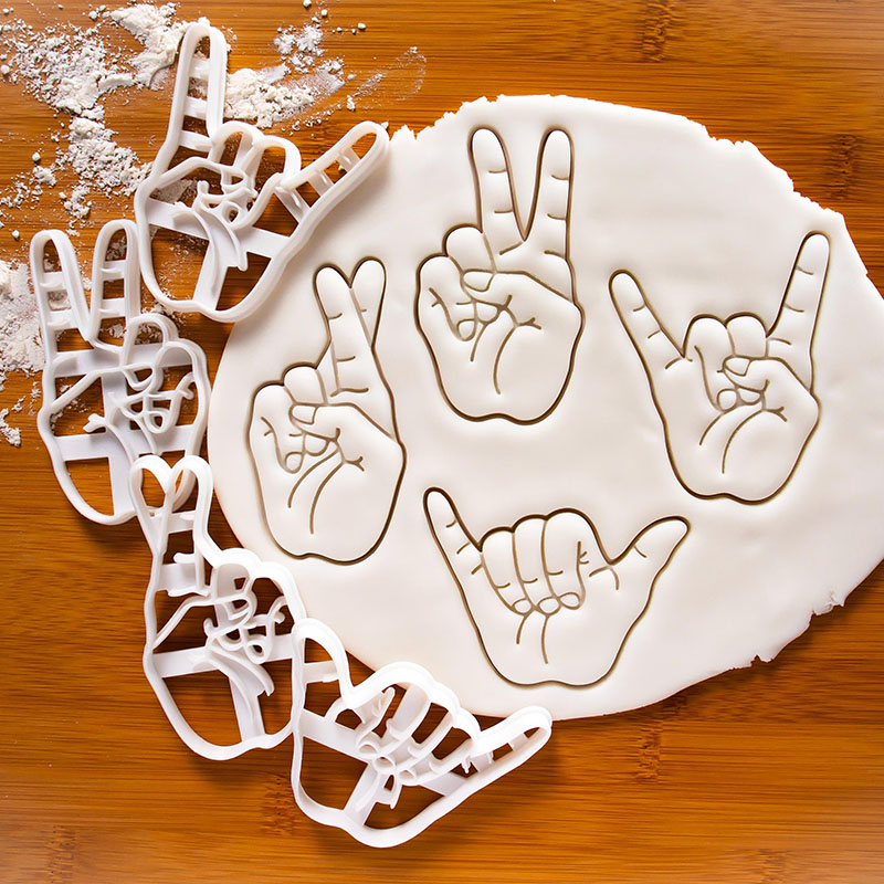 Personalized Rock Sign Cookie Cutter Heavy Metal Music Hand Gesture for Guitarists Band Members Music Lovers for Birthday Holiday Party