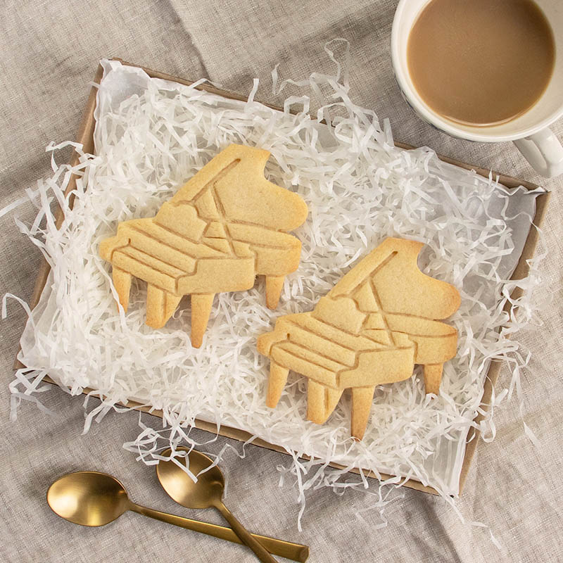 Personalized Piano Shaped Cookie Cutters for Musicians Classical Music Enthusiasts for Birthday Holiday Party