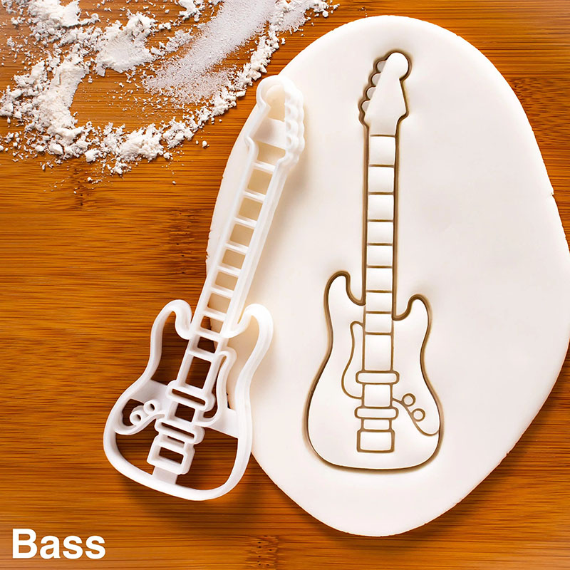 Personalized Guitar Cookie Cutter Bake Musical Stringed Instrument Biscuits for Guitarists and Music Lovers