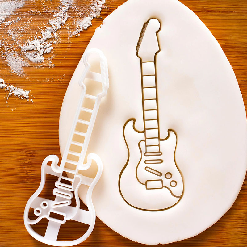 Personalized Guitar Cookie Cutter Bake Musical Stringed Instrument Biscuits for Guitarists and Music Lovers