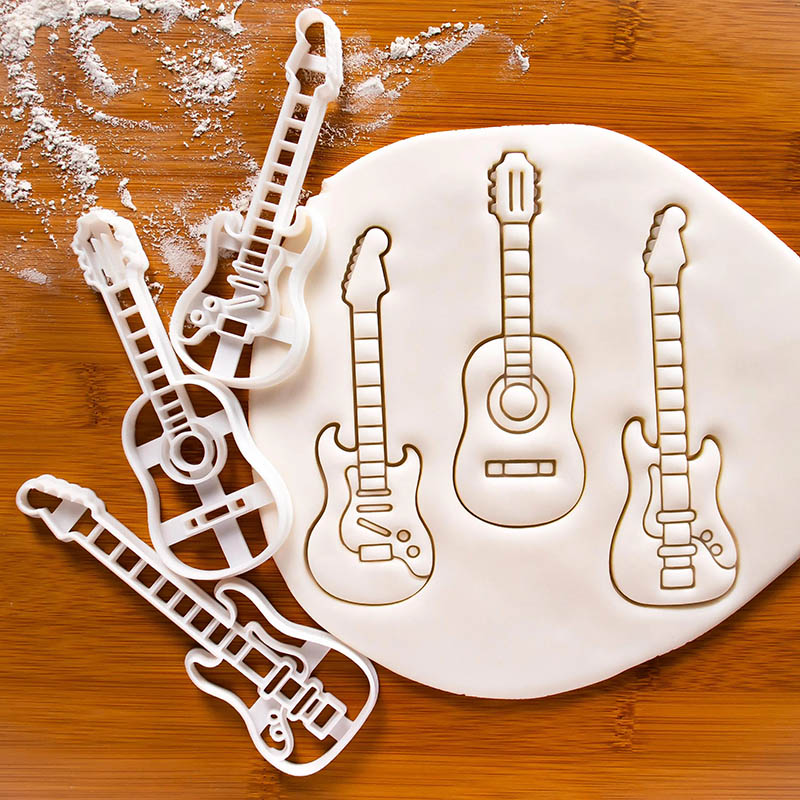 Personalized Guitar Cookie Cutter Bake Musical Stringed Instrument Biscuits for Guitarists and Music Lovers