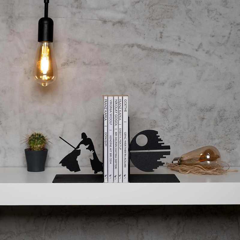 Personalized Star Metal Bookends Metal Decor Art Gift Star Bookend Book Lover Gift Bookworm Gift Librarian Gift for Movie Lovers for Him