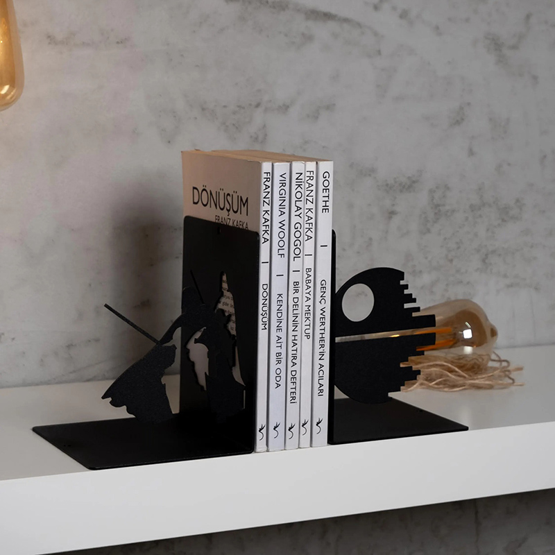 Personalized Star Metal Bookends Metal Decor Art Gift Star Bookend Book Lover Gift Bookworm Gift Librarian Gift for Movie Lovers for Him