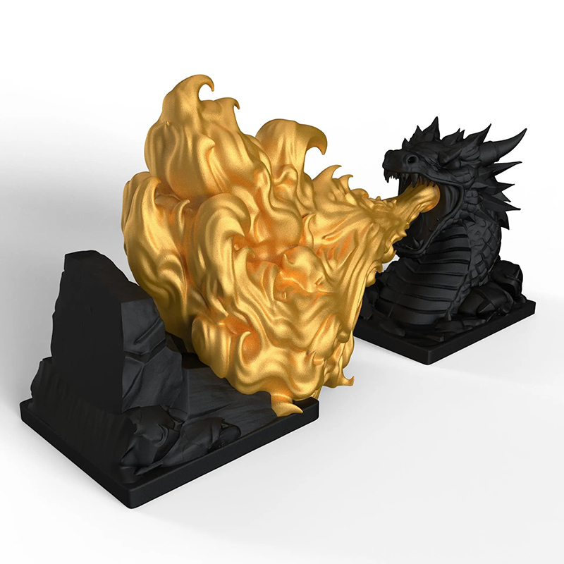Personalized Dragon Breath Bookend Fantasy Book Nook for DND Game Lovers Book lovers for Game Night Book Corner