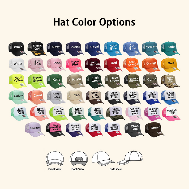 Personalized MAHJ Puff Print Trucker Hat Mahjong Hats Mahj Caps Gift for Mahjong Players