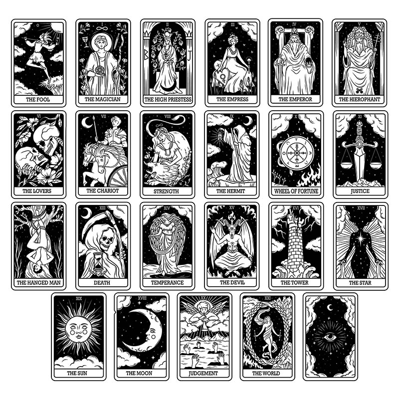 Personalized Tarot Card Bookend Pair of Two Bookends Dark Academia Decor Spiritual Home Decor for Witchy Library or Office