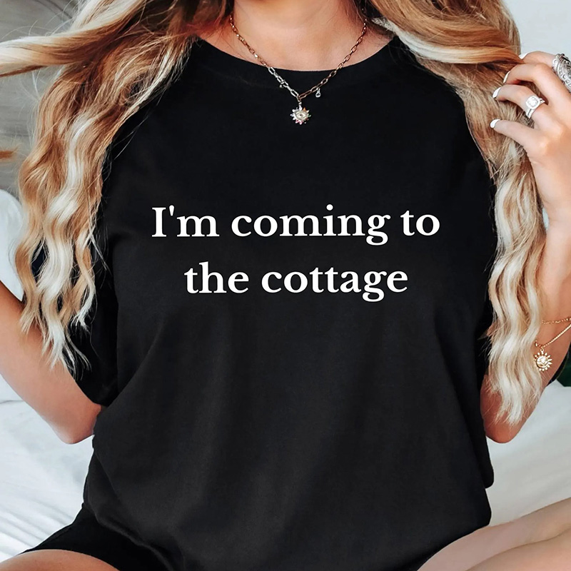 Personalized I'm Coming to the Cottage Washed T-Shirts LGBT Hockey Tee Romance Book TV Lover Gift