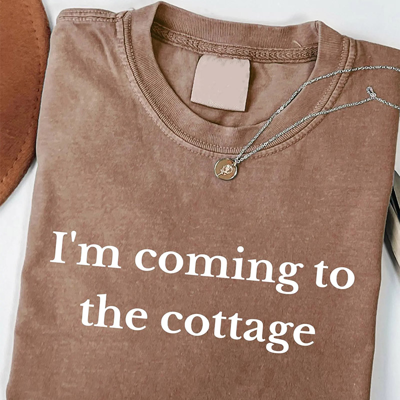 Personalized I'm Coming to the Cottage Washed T-Shirts LGBT Hockey Tee Romance Book TV Lover Gift