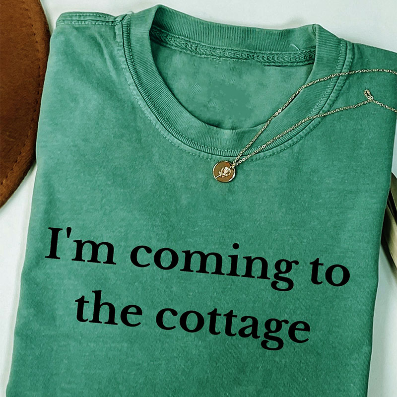 Personalized I'm Coming to the Cottage Washed T-Shirts LGBT Hockey Tee Romance Book TV Lover Gift