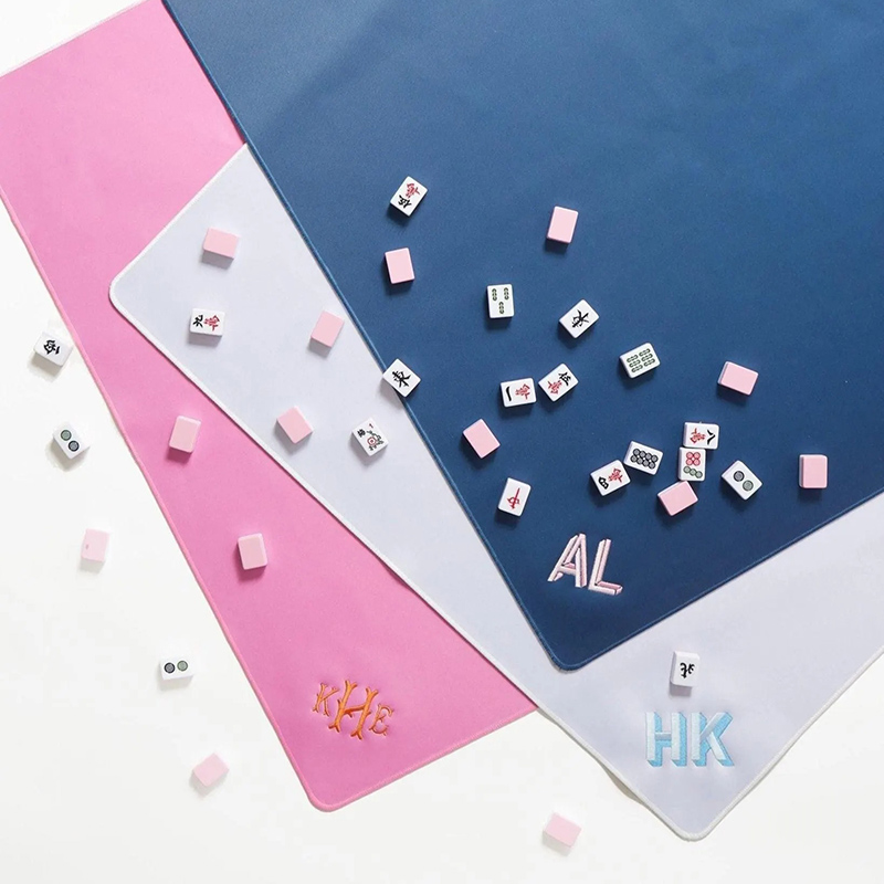 [Copy]Personalized Embroidered Monogram Mahjong Tile Mat Non-Slip Mahjong Table Mat Mahjong Accessories Mahjong Gifts for Mahjong Lovers