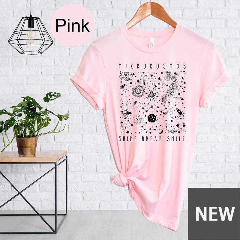 Personalized Mikrokosmos Graphic Shirt Shine Dream Smile Tee Twinkling Starlight Shirt Space Shirt Celestial Shirt Mikrokosmos Shirt for Fans for BTS ARMY