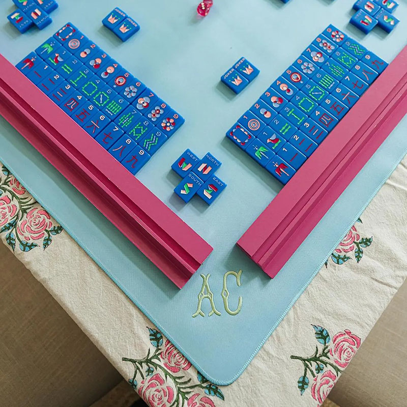 [Copy]Personalized Embroidered Monogram Mahjong Tile Mat Non-Slip Mahjong Table Mat Mahjong Accessories Mahjong Gifts for Mahjong Lovers