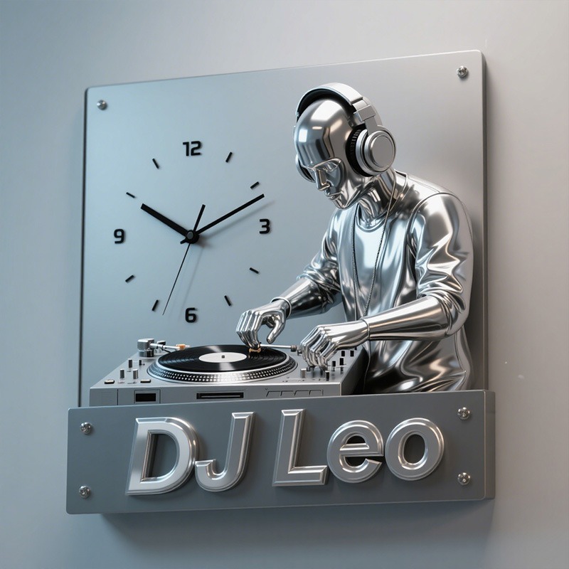 Personalized DJ-Themed Wall Clock Unique Custom Name and Style Gift for Music Lovers DJ Enthusiasts for Music Studio