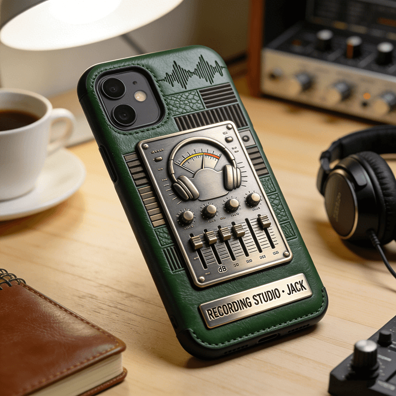 Personalized Recording Studio-Themed Phone Case Music Lover iPhone Case Music Gift for Birthday Party