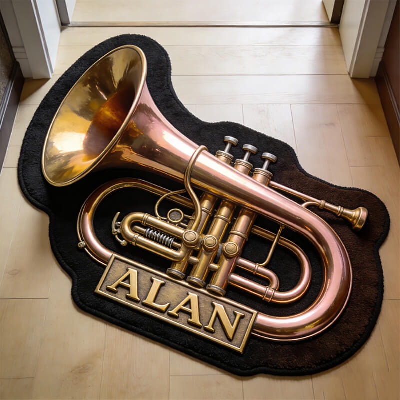 Personalized Small-Sized Themed Rug for Music Lovers Gift for Home and Music Studio