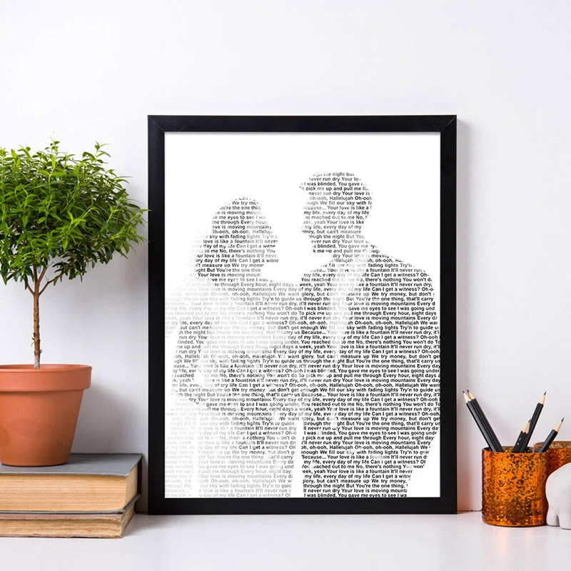 Personalized Wedding Song Lyrics from Photo Personalized First Dance Favorite Song Canvas Print 1st Anniversary Custom Poster Valentines Day Gift