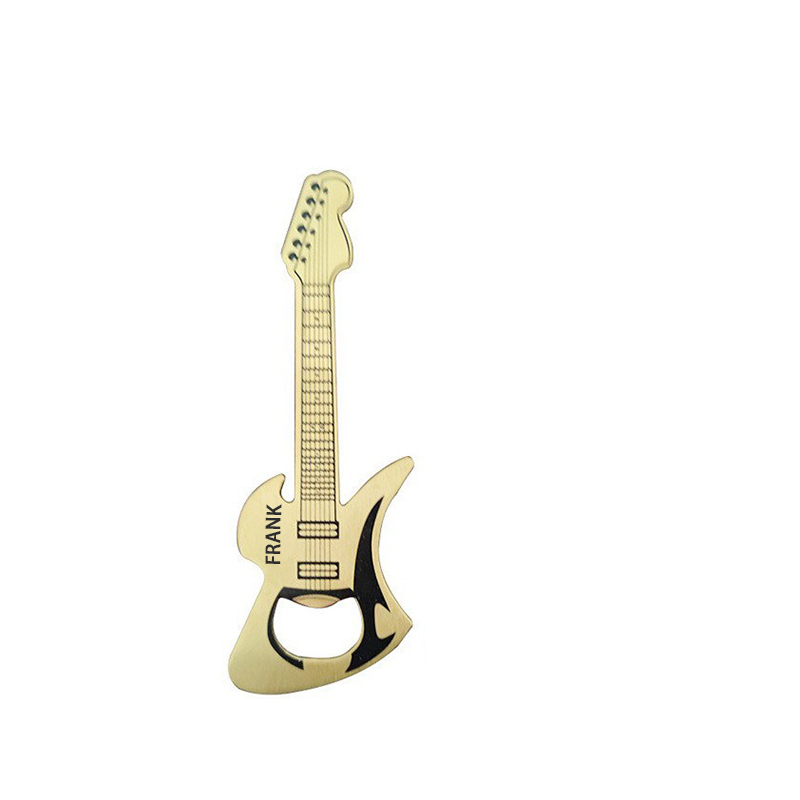 Personalized Cool Guitar Style Stainless Steel Beer Opener Custom Name Gift for Guitarist and Music Lovers