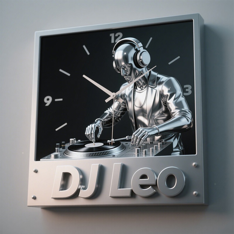 Personalized DJ-Themed Wall Clock Unique Custom Name and Style Gift for Music Lovers DJ Enthusiasts for Music Studio