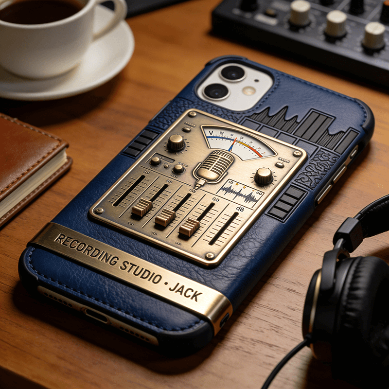 Personalized Recording Studio-Themed Phone Case Music Lover iPhone Case Music Gift for Birthday Party