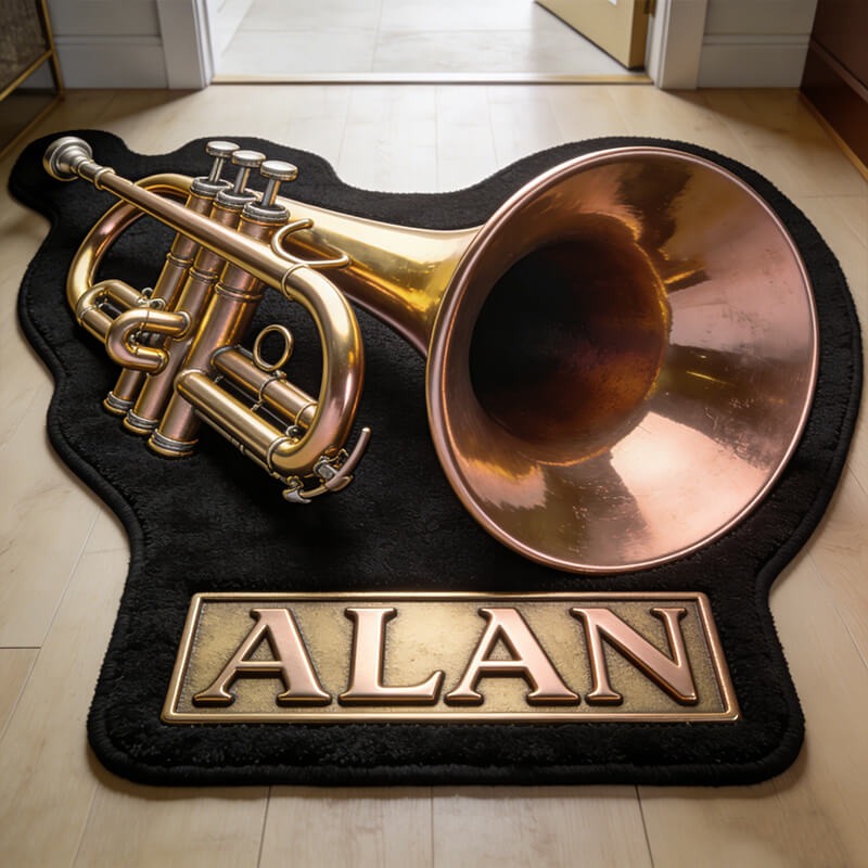 Personalized Small-Sized Themed Rug for Music Lovers Gift for Home and Music Studio