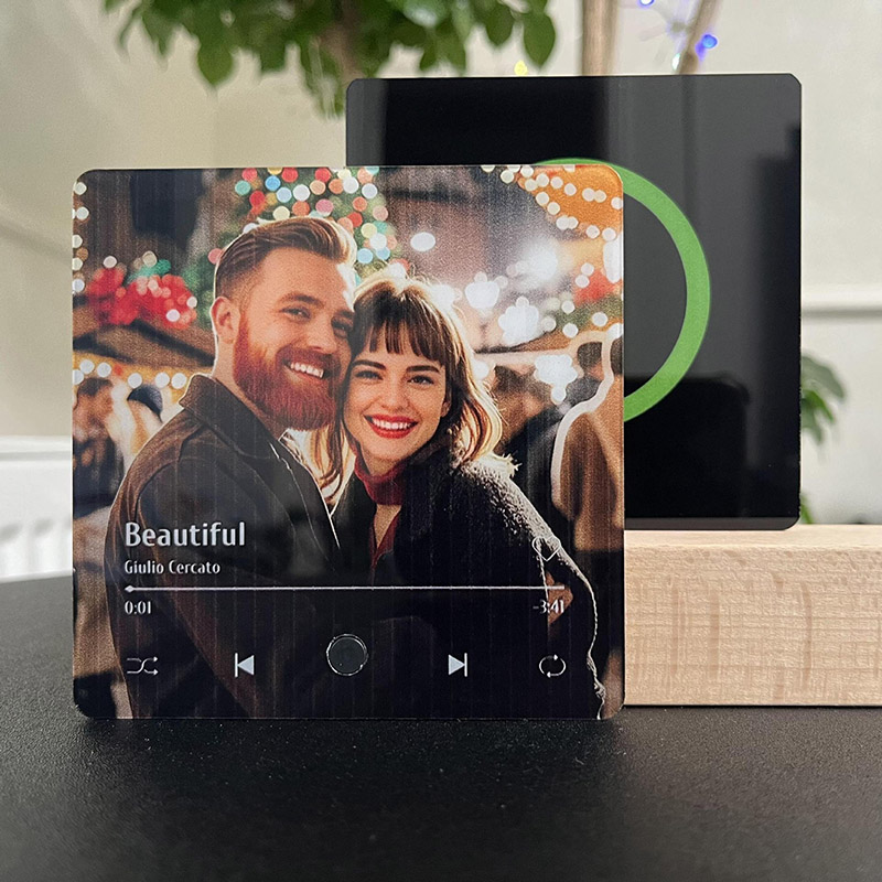 Personalized Music Photo Fridge Magnets Custom Music and Photo Fridge Magnet Anniversary Christmas Gifts for Family for Lover